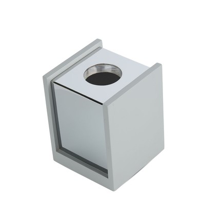 GU10 - grauer Beton, Metall-Gips-Oberfläche mit verchromtem Sockel (quadratisch)