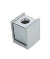 GU10 - grauer Beton, Metall-Gips-Oberfläche mit verchromtem Sockel (quadratisch)