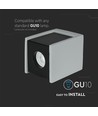 GU10 Aufbaustrahler - Grau/Gun black, Beton-Optik, IP20 Innen, ohne Leuchtmittel