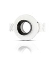GU10 Einbaustrahler aus Gips - Rund, Weiß/Chrom, Ø10cm, IP20, ohne Leuchtmittel