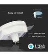 GU10 Einbaustrahler aus Gips - Rund, Weiß mit Matt Roségold, ohne Leuchtmittel