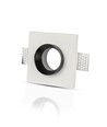 GU10 Einbaustrahler aus weißem Gips, quadratisch - 100x100 mm, IP20 Innen, 5 Jahre Garantie