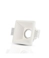 Quadratischer Gips-Einbaustrahler für GU10 - Loch: 12,5 x 12,5 cm, weiß