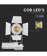 33W LED-Schienenstrahler - Samsung-Chip, 3000K, 5 Jahre Garantie, weißes Gehäuse
