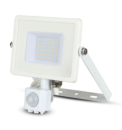 30W LED Fluter mit Sensor, Samsung LED - IP65, weiß, 6400K