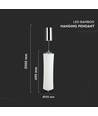 18W Designer Pendelleuchte, dimmbar - 1200lm, Warmweiß, Weiß, 3000K