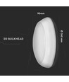 10W LED Deckenleuchte mit Notlicht - IP65, Samsung LED chip, 3 Stunden Akkulaufzeit, Ø32cm, Bulkhead