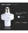 E27 Wi-Fi Smart Fassung - Max 20W, kompatibel mit Alexa und Google Home, weiß
