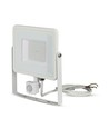 50W LED Fluter mit Sensor - IP65, 4000lm, warmweiß, PIR Bewegungsmelder, weißer Rand