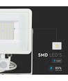 50W LED Fluter mit Sensor - IP65, 4000lm, warmweiß, PIR Bewegungsmelder, weißer Rand
