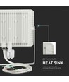 50W LED Fluter mit Sensor - IP65, 4000lm, warmweiß, PIR Bewegungsmelder, weißer Rand