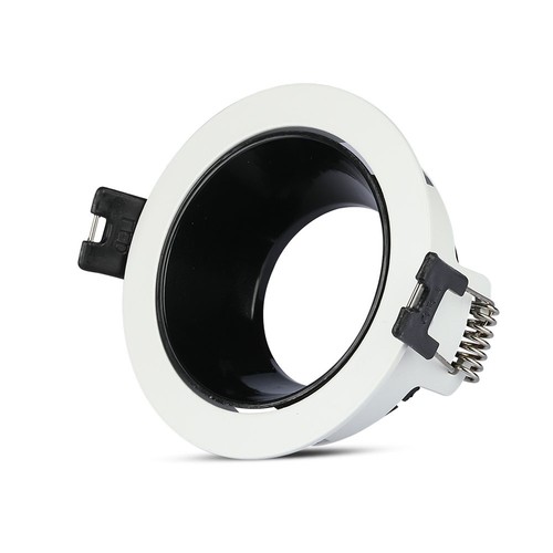 GU10 Einbaustrahler - Rund, weiß/schwarz, Aluminium, Ø7,9 cm, Ausschnitt: Ø7,2 cm, ohne Leuchtmittel