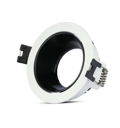 GU10 Einbaustrahler - Rund, weiß/schwarz, Aluminium, Ø7,9 cm, Ausschnitt: Ø7,2 cm, ohne Leuchtmittel