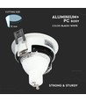 GU10 Einbaustrahler - Rund, weiß/schwarz, Aluminium, Ø7,9 cm, Ausschnitt: Ø7,2 cm, ohne Leuchtmittel