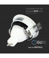 GU10 Einbaustrahler - Rund, weiß/schwarz, Aluminium, Ø7,9 cm, Ausschnitt: Ø7,2 cm, ohne Leuchtmittel