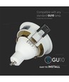 GU10 Einbaustrahler - Rund, weiß/gold, Aluminium, IP20, Ausschnitt: Ø7,2 cm, Maße: Ø7,9 cm, ohne Leuchtmittel