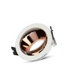 GU10 Einbaustrahler - Rund, weiß/roségold, Aluminium, Ausschnitt: Ø7,2 cm, IP20 Innenbereich