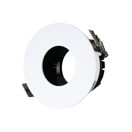 GU10 Einbaustrahler - Rund, Weiß/Schwarz, Aluminium, Loch: Ø7,5 cm, Maße: Ø8 cm