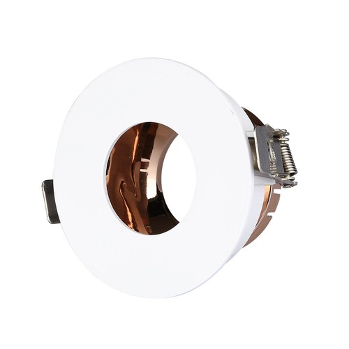 GU10 Einbaustrahler - Rund, Weiß und Rose Gold, Aluminium, IP20 Innenbereich