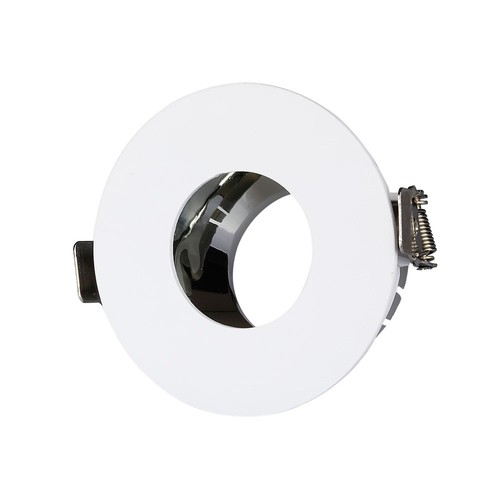 GU10 Einbaustrahler - Weiß/Chrom, Aluminium, Loch: Ø7,5 cm, Maße: Ø8 cm