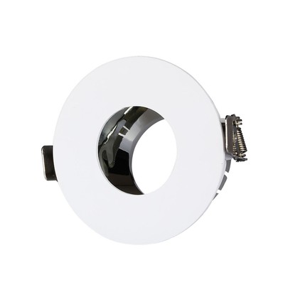 GU10 Einbaustrahler - Weiß/Chrom, Aluminium, Loch: Ø7,5 cm, Maße: Ø8 cm