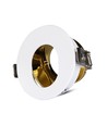 GU10 Einbaustrahler - Rund, Weiß/Gold, Aluminium, IP20, Loch: Ø7,5 cm, Maße: Ø8 cm