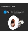 GU10 - Rund-Weiß+Roségold