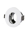 GU10 Einbaustrahler - Rund, Weiß/Chrom, IP20, Loch: Ø7,5 cm, Maße: Ø8 cm