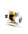 GU10 Einbauspot - Eckig, Weiß/Gold, Aluminium, Ausschnitt: 80x80mm, ohne Leuchtmittel
