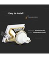 GU10 Einbauspot - Eckig, Weiß/Gold, Aluminium, Ausschnitt: 80x80mm, ohne Leuchtmittel