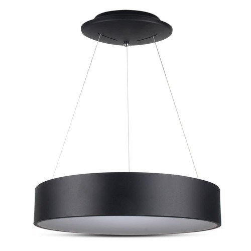 20W LED Pendelleuchte, Ø45cm, schwarz - Dimmbar, 3000K, 120cm Seil, warmweiß