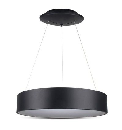 20W LED Pendelleuchte, Ø45cm, schwarz - Dimmbar, 3000K, 120cm Seil, warmweiß
