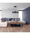20W LED Pendelleuchte, Ø45cm, schwarz - Dimmbar, 3000K, 120cm Seil, warmweiß