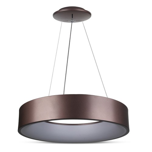 20W LED Pendelleuchte, Ø45cm - Kaffeebraun, 3000K, dimmbar, 1,2m Seilaufhängung