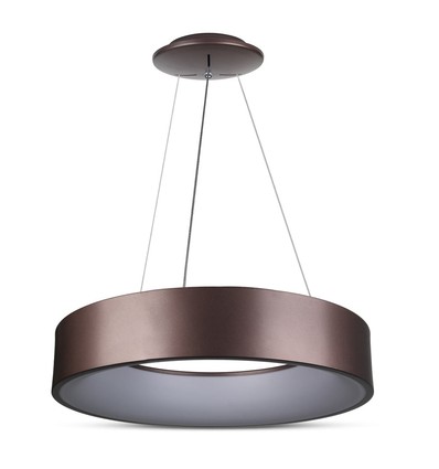 20W LED Pendelleuchte, Ø45cm - Kaffeebraun, 3000K, dimmbar, 1,2m Seilaufhängung