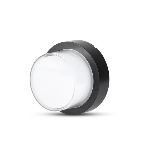 12W runde LED Wandleuchte - IP65, schwarz, 3000K, inkl. Leuchtmittel