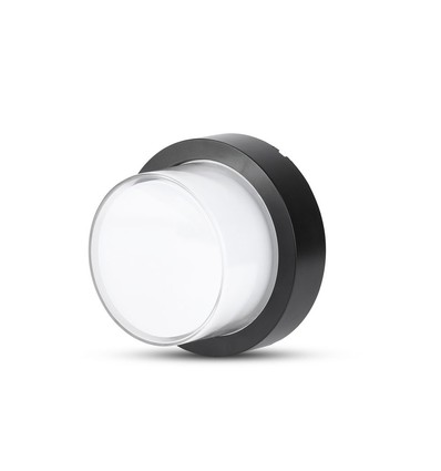 12W runde LED Wandleuchte - IP65, schwarz, 3000K, inkl. Leuchtmittel