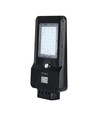 15W LED Solar Straßenleuchte - 1600lm, IP65, schwarz, Bewegungsmelder, 7.4V Lithium-Batterie