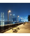 15W LED Solar Straßenleuchte - 1600lm, IP65, schwarz, Bewegungsmelder, 7.4V Lithium-Batterie