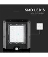 15W LED Solar Straßenleuchte - 1600lm, IP65, schwarz, Bewegungsmelder, 7.4V Lithium-Batterie