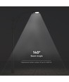 15W LED Solar Straßenleuchte - 1600lm, IP65, schwarz, Bewegungsmelder, 7.4V Lithium-Batterie