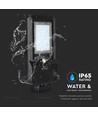 15W LED Solar Straßenleuchte - 1600lm, IP65, schwarz, Bewegungsmelder, 7.4V Lithium-Batterie