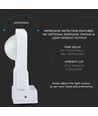 V-Tac IP65 Infrarot-Bewegungsmelder, weiß - 360 Grad, 20m Reichweite, max. 1000W LED, Außen/Innen