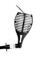 Solar-Luxus-Gartenlampe 4-in-1 - Schwarz, Flammeneffekt, 65 cm hoch