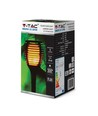 Solar-Luxus-Gartenlampe 4-in-1 - Schwarz, Flammeneffekt, 65 cm hoch