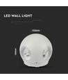 4W runde LED Wandleuchte - IP65, 110lm/W, weiß, Außenbereich, inkl. Leuchtmittel