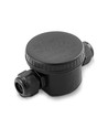 Wasserdichte 2-Wege-Verteilerdose - IP66, schwarz, 24A, UV-beständig, 450V, für Flutlichtstrahler