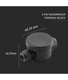 Wasserdichte 2-Wege-Verteilerdose - IP66, schwarz, 24A, UV-beständig, 450V, für Flutlichtstrahler