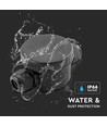 Wasserdichte 2-Wege-Verteilerdose - IP66, schwarz, 24A, UV-beständig, 450V, für Flutlichtstrahler