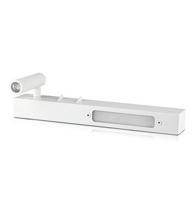 3W+3W LED Hotel Bettlampe - Weiß, 3000K, Aluminium, Wandleuchte